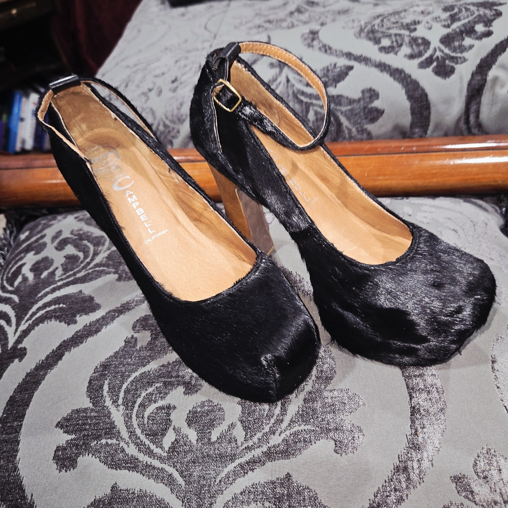 Elegant Black Heels with Ankle Strap